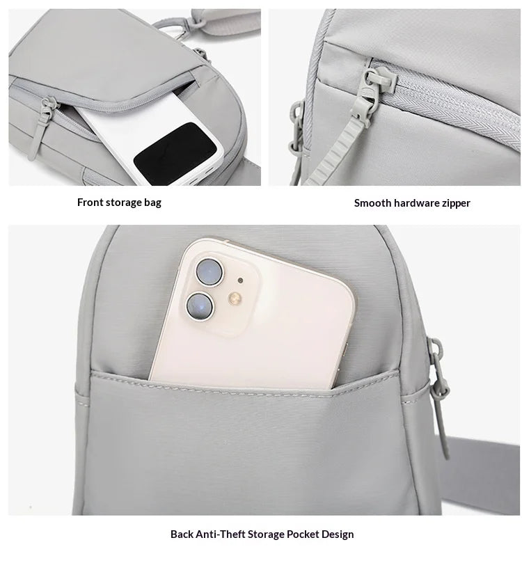 Waterproof PU Leather Sling Bag | Versatile Unisex Chest Bag