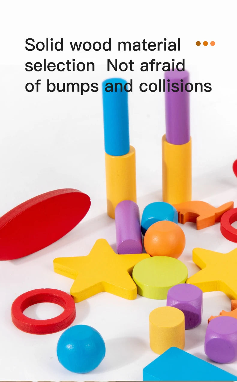 Wooden Clip Bead Game | Montessori Fine Motor Skills Toy