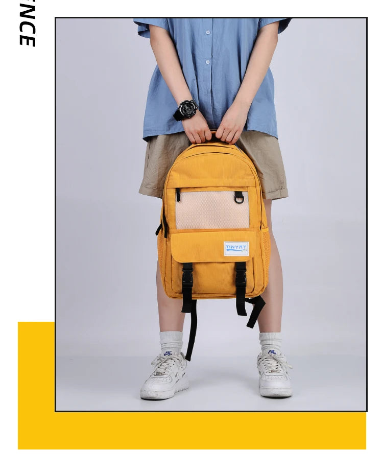 Large Capacity Multi Color Polyester Backpack | Casual Unisex Bag