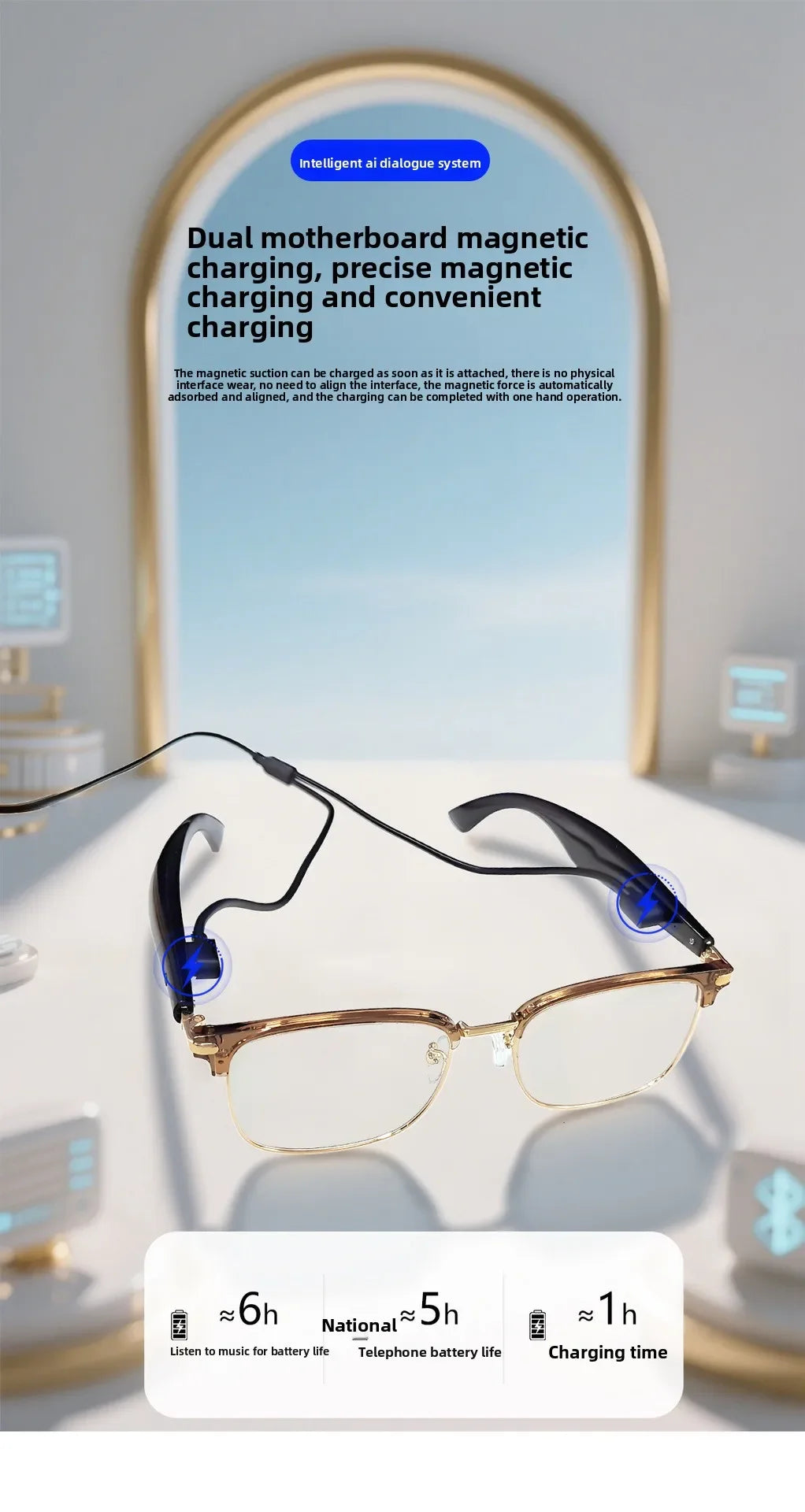 Cutting-Edge Bluetooth Smart Glasses | Real-Time Translation for Travel 2026