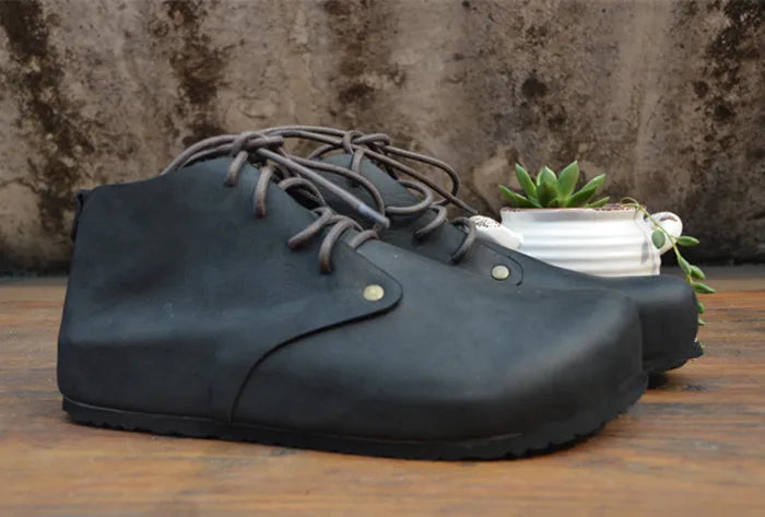 Handmade High Top Genuine Leather Shoes for Women | Stylish Comfort