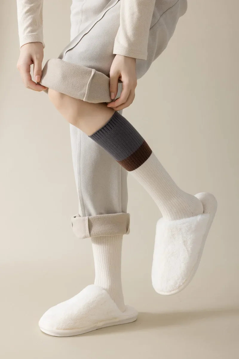 Women's Cotton Color Matching Knee Socks | Fashion-Forward Style