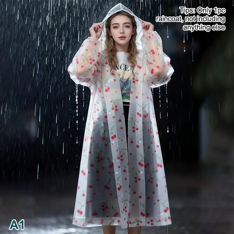Lightweight Leopard Print Rain Poncho | Packable & Windproof