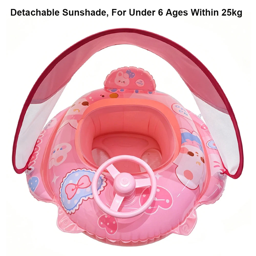 Detachable Sunshade Pool Float | Inflatable Swim Fun for All Ages