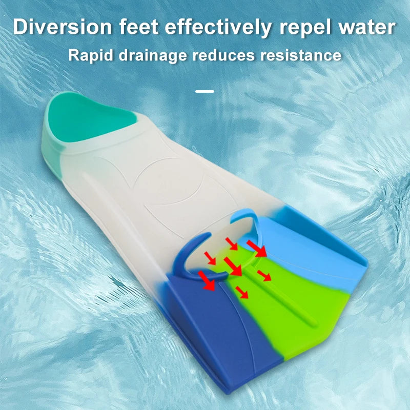 Silicone Swim Fins for Kids & Adults | Quick Dry Pool Training Gear