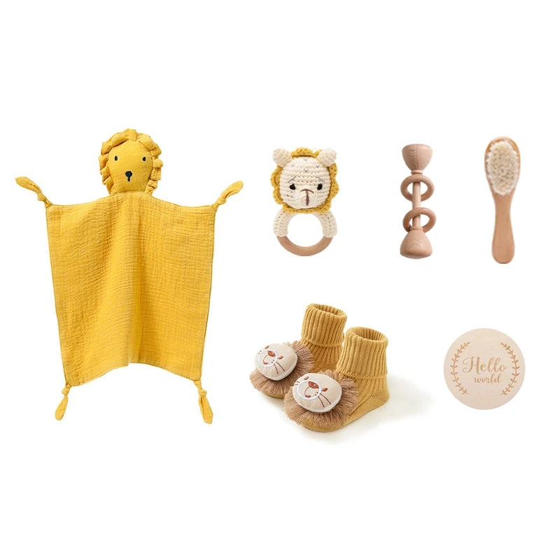 Baby Double-Sided Cotton Blanket Bath Set | Perfect Newborn Gift