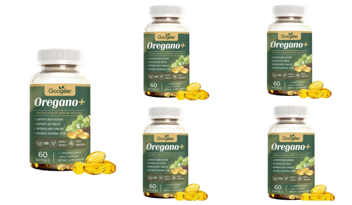 Oregano & Black Seed Oil Softgels | Gut Health Support Formula