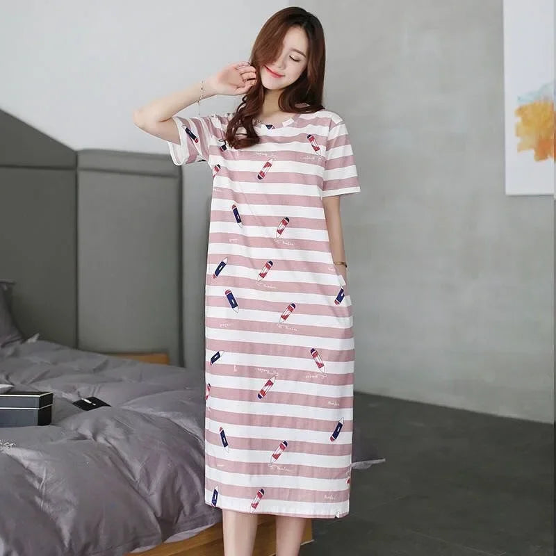 Cute Women's Short Sleeve Nightgown | Plus Size Sleepwear
