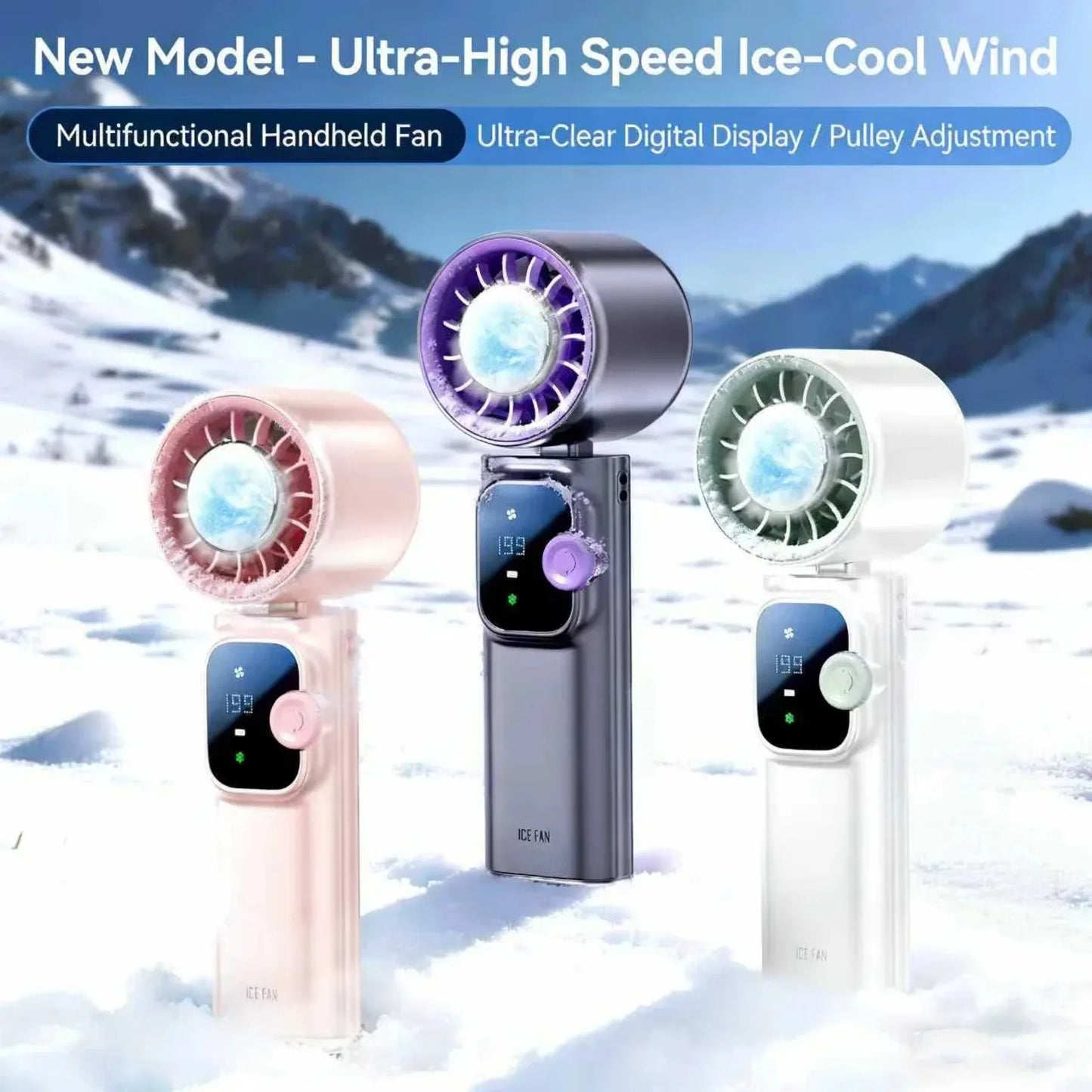 Foldable Portable Handheld Mini Cooling Fan | Rechargeable Turbo Fan