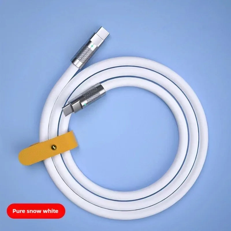 New 120W 7A Super Fast Charge PD Type C Liquid Silicone Cable 1M 1.5M 2M Usb Cable Usb C To C Charger Cable for Xiaomi Huawei