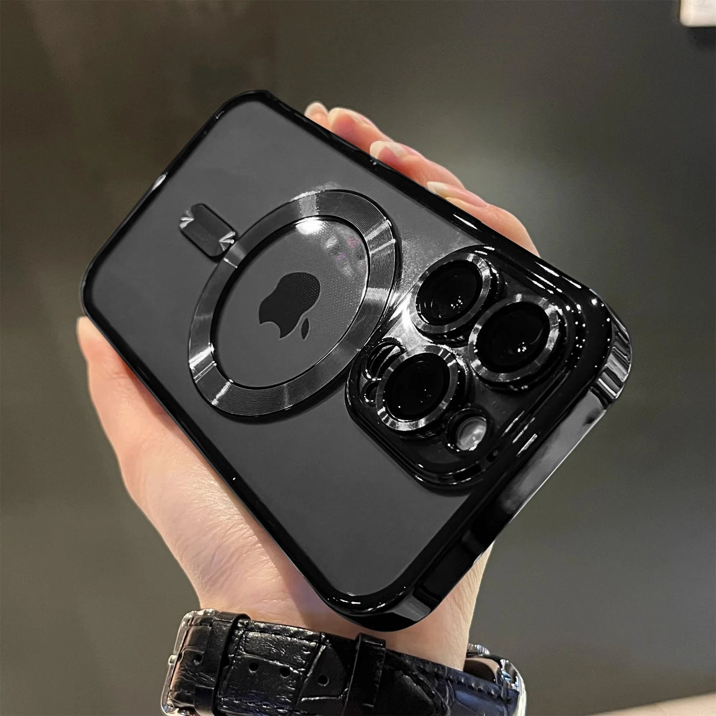 Luxury Magnetic Clear Case for MagSafe iPhone | Shockproof Cover