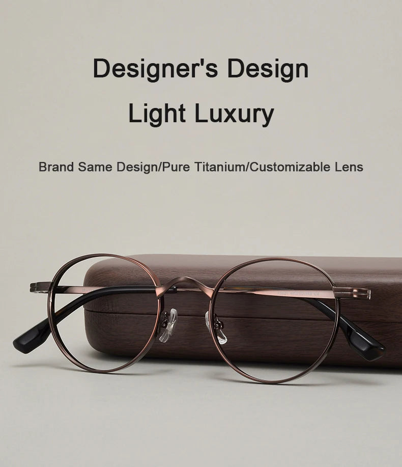 Stylish Adjustable Titanium Eyeglasses | Unisex Vintage Frames