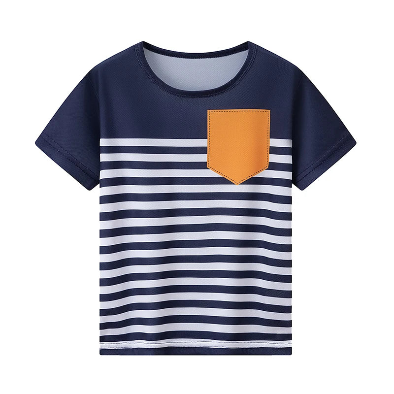 4-Piece Summer Boys' Outfit Set | Trendy Short Sleeve Tees