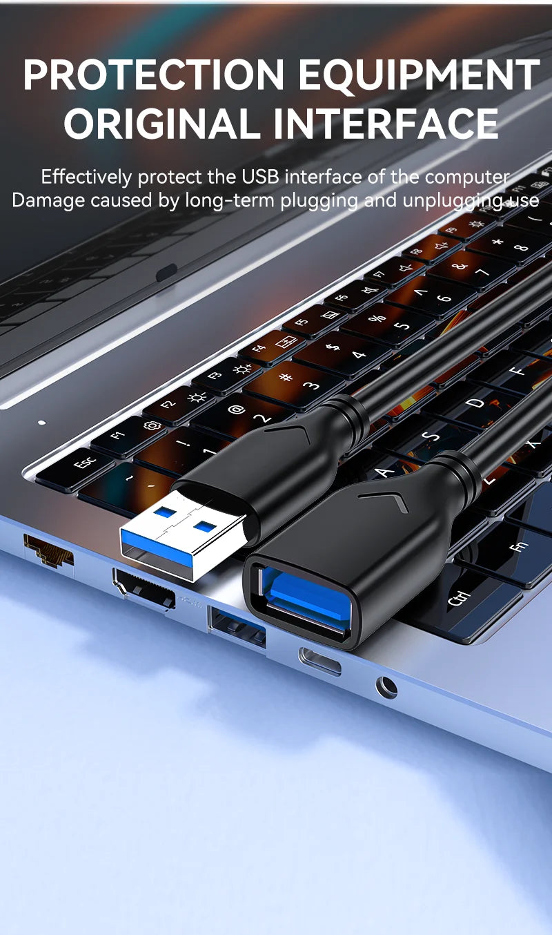 High-Speed USB 3.0 Extension Cable Male to Female for Devices