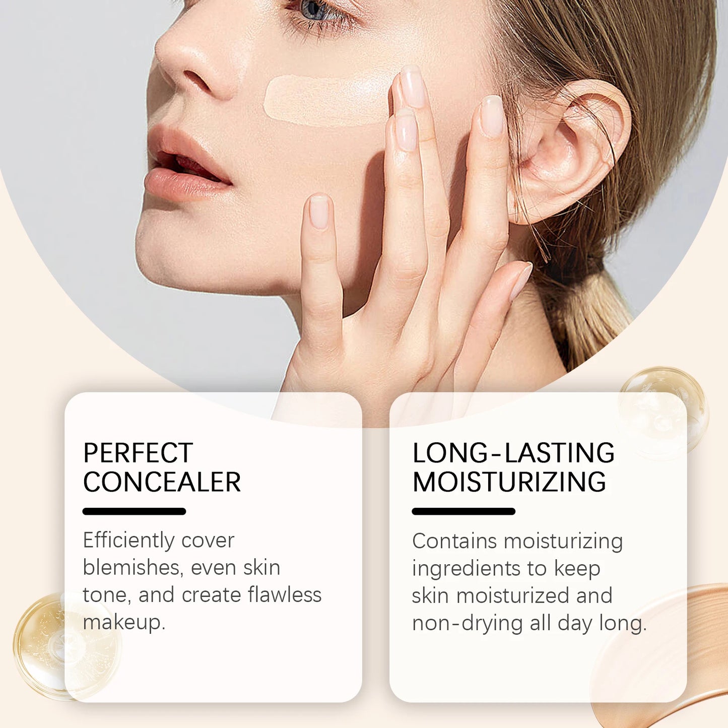 Skin-Nourishing Natural Finish Foundation | Moisturizing Concealer