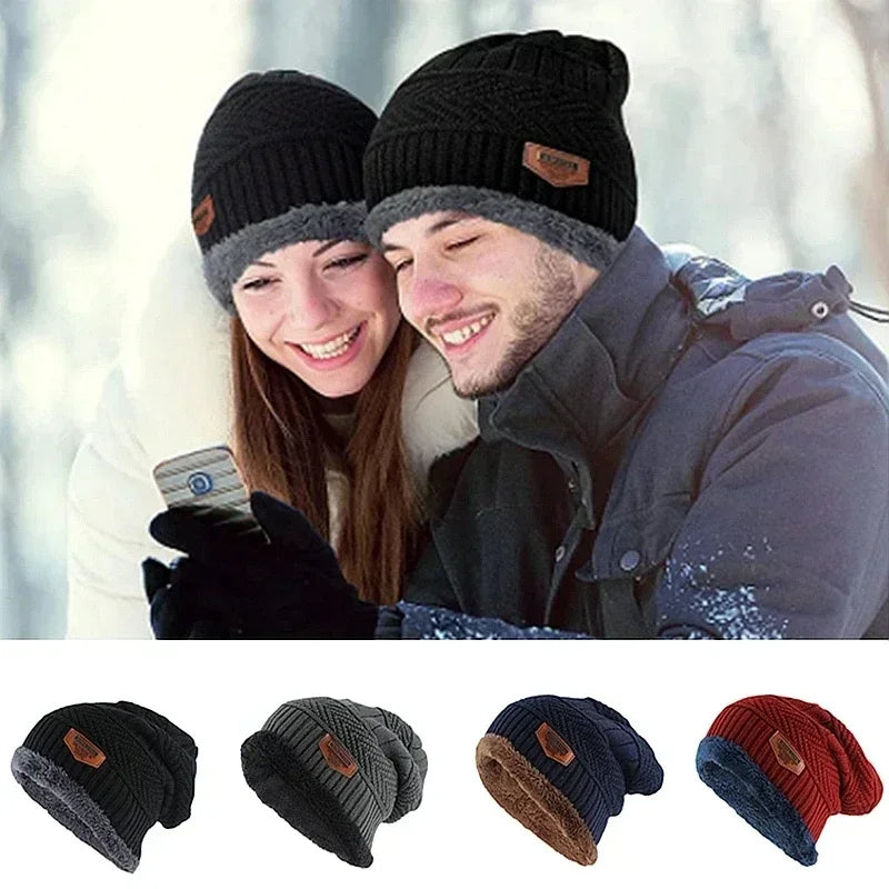 Unisex Thick Fur Lined Beanie Hat | Stylish Warm Winter Cap