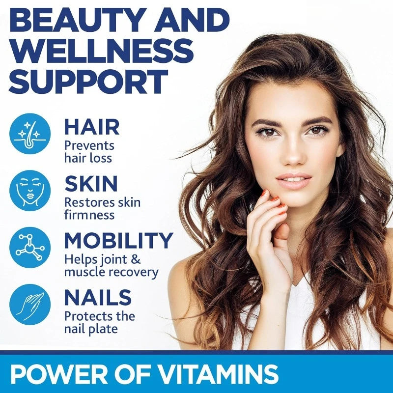 Biotin Gummies for Hair Growth, Skin & Nail Strength | Vitamin B7 Chews