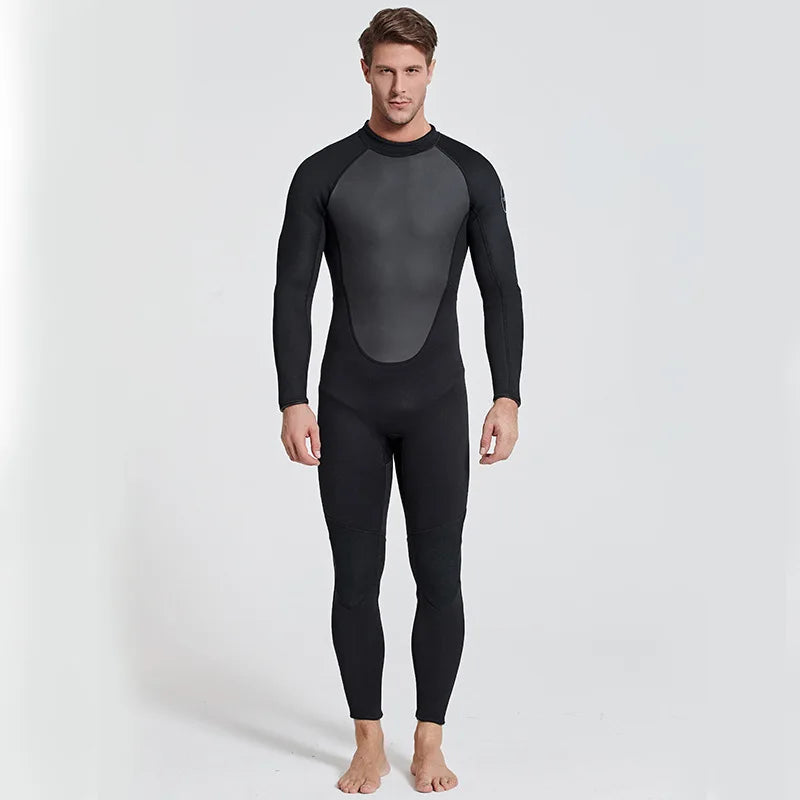 3mm Neoprene Full Sleeve Wetsuit for Men | Perfect for Water Sports