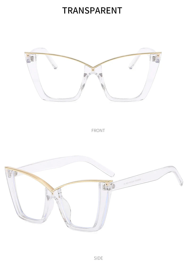 Chic Oversized Cat Eye Glasses | Stylish Blue Light Blocking Eyewear