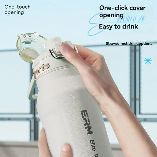 1L Stainless Steel Thermos Bottle | Iced & Heat Insulated Flask