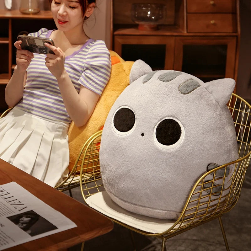Kawaii Siamese Cat Plush Toy | Long Oblong Nap Pillow for Kids