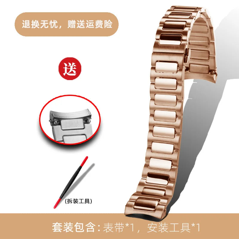22mm Rubber Watch Strap | Stylish Black/Grey Fluoroelastomer Band