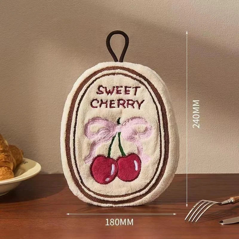 Absorbent Kitchen Hand Towels | Thickened Wall Hanging Cleaning Cloth