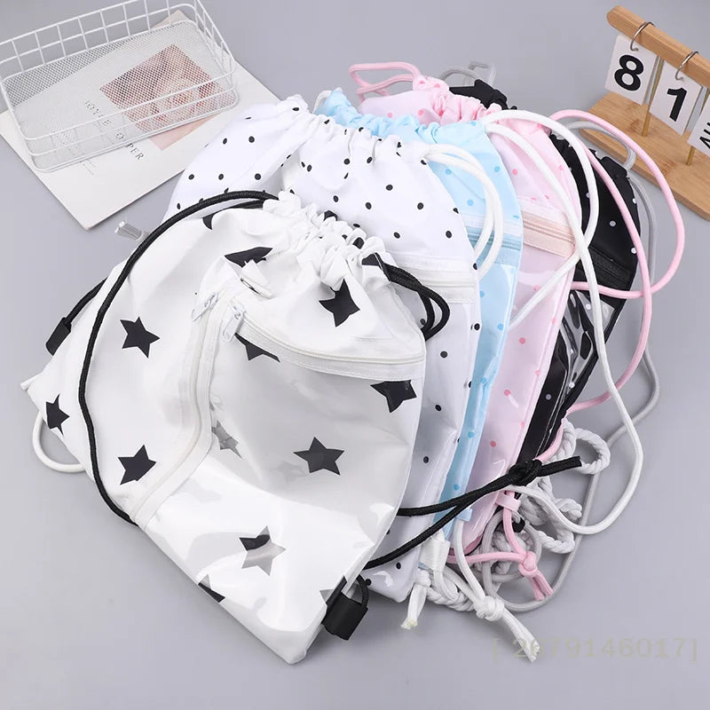 Fashion Drawstring Backpack | Large Capacity Star Print Ita Bag