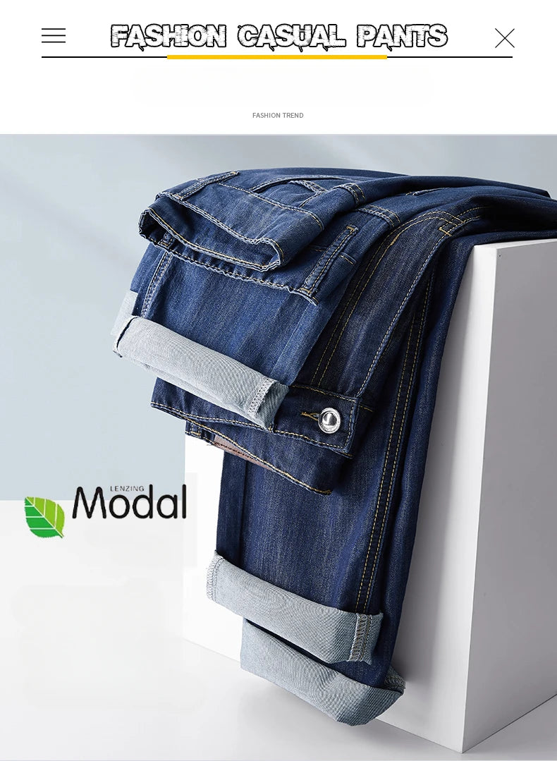 Men's Loose Straight Jeans | Versatile Casual Denim Trousers