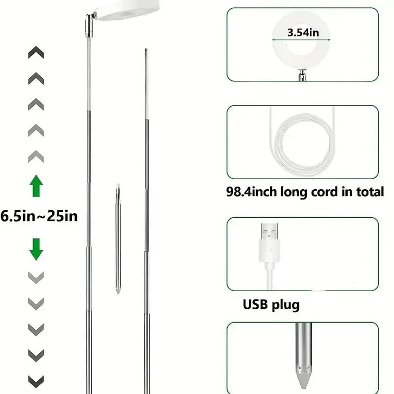 Full Spectrum LED Grow Light for Indoor Plants with Timer