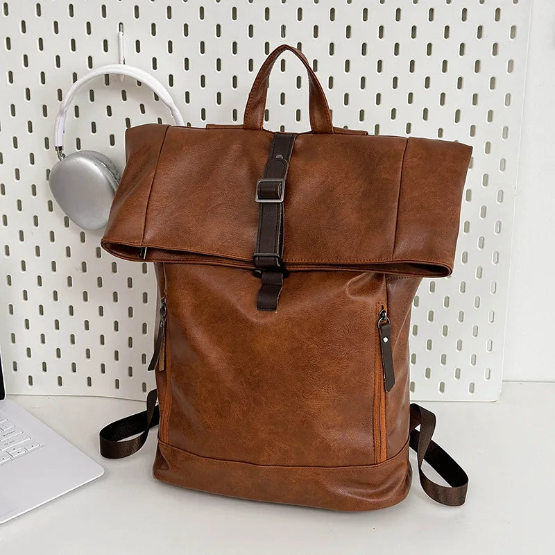 Versatile Rolled Top Business Backpack | Anti-Theft Travel Bag 2026