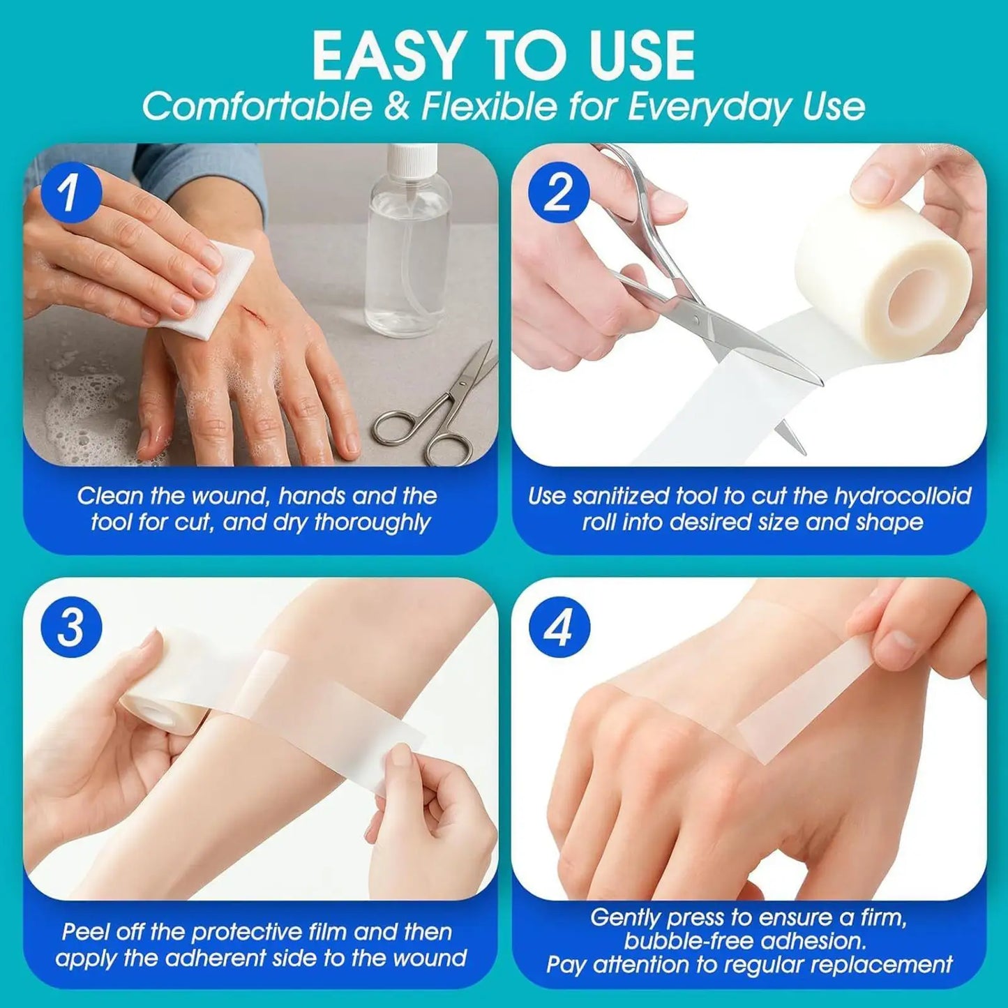 Hydrocolloid Roll Waterproof Pimple Patches | Flexible Skin Dressings