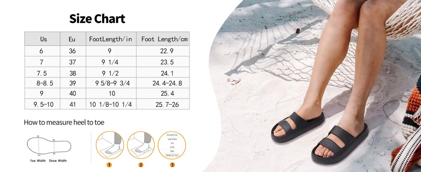 Lightweight Women's Orthopedic Slide Sandals | Summer Cloud Slippers