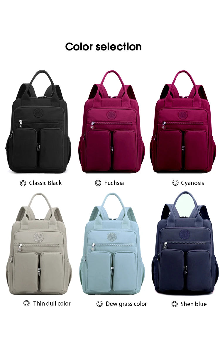 Stylish Multi-Pocket Waterproof Backpack for Women | Travel & School