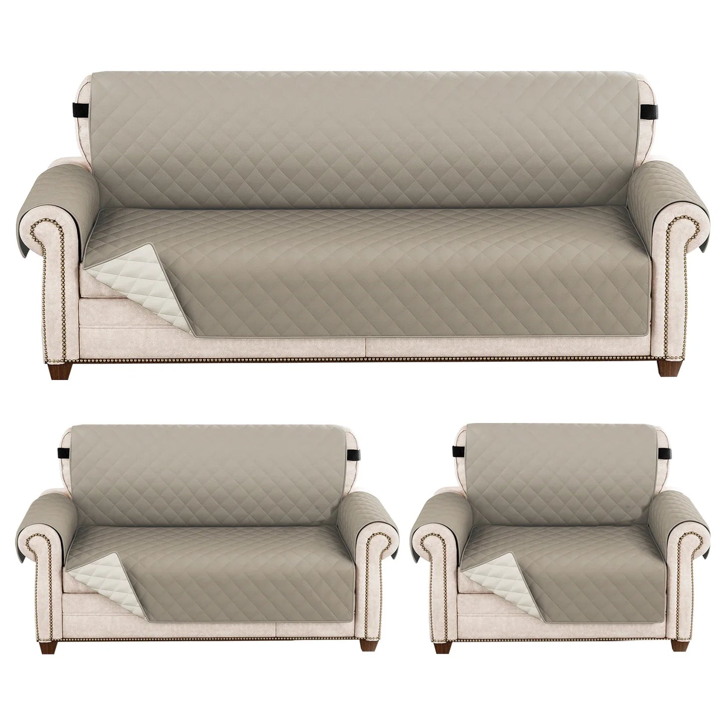 Waterproof Pet-Friendly Sofa Cover | Modern Diamond Pattern Slipcover