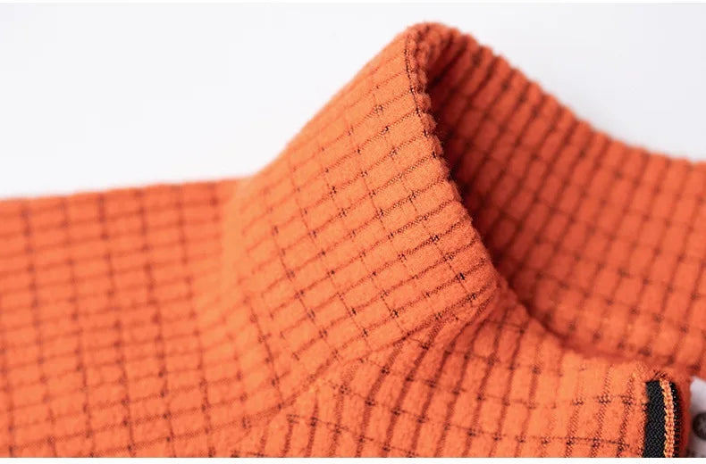Men's Tactical Grid Fleece Pullover | Comfortable Warm Layer