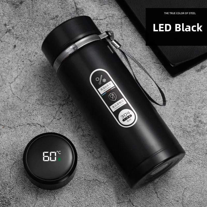 Stainless Steel Thermos Bottle with LED Temperature Display