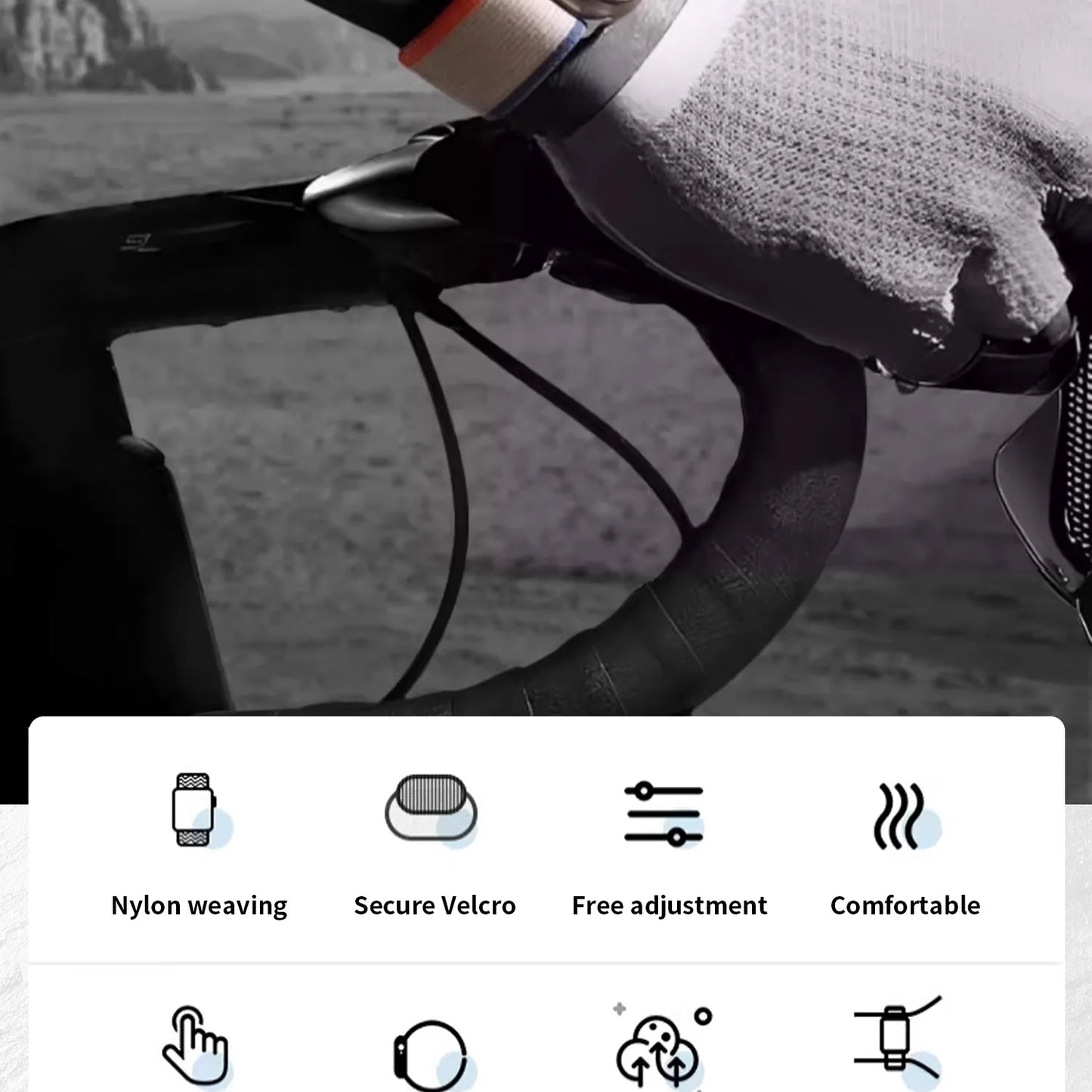 High-Quality Nylon Strap for Smartwatches | Natural Titanium Finish