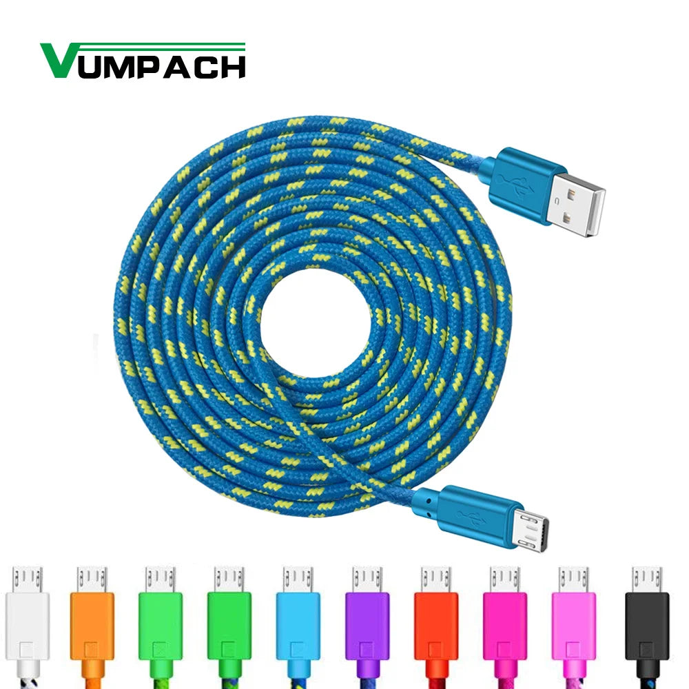 Nylon Braided Micro USB Cable | Fast Data Sync & Charger