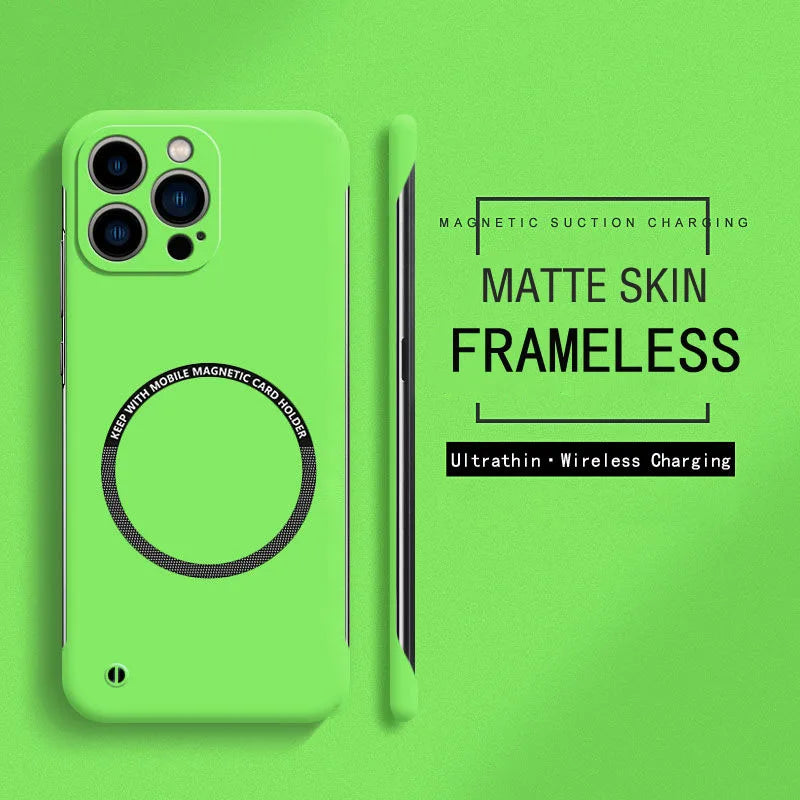 Ultra Slim Magnetic Case for iPhone | Frameless Matte Cover