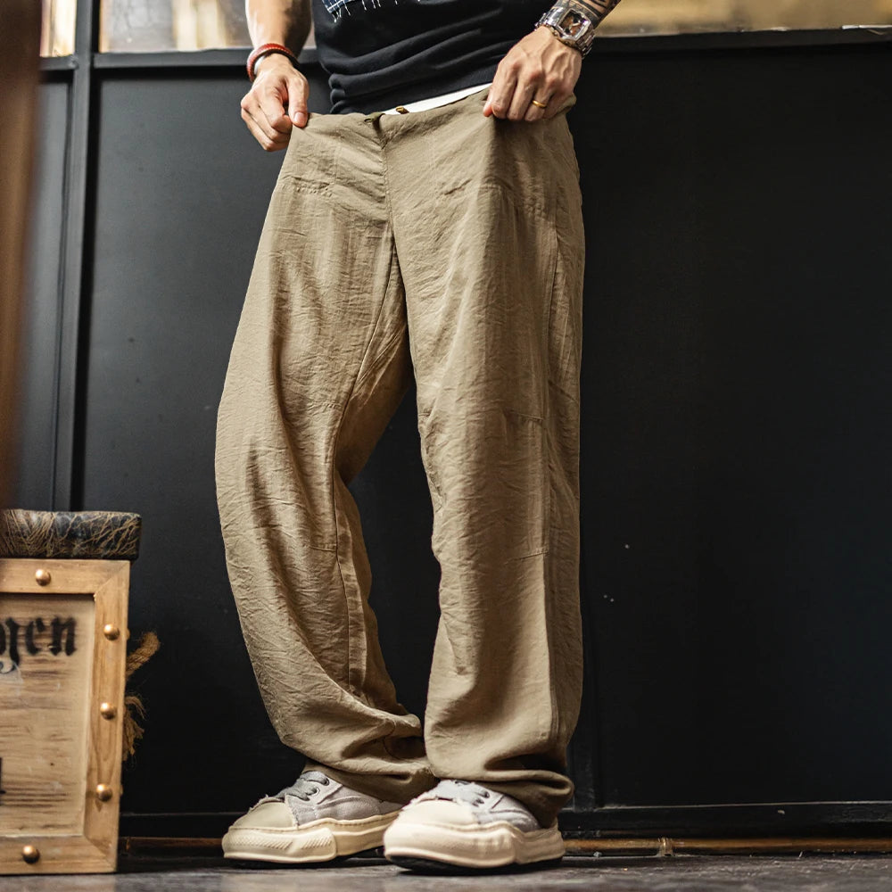 Men's Lightweight Vintage Chino Pants | Casual Khaki Trousers
