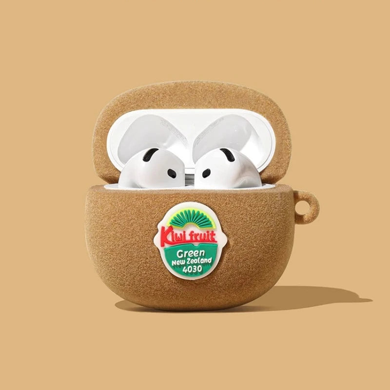 3D Kiwifruit AirPods Case | Protective Silicone Cover & Pendant