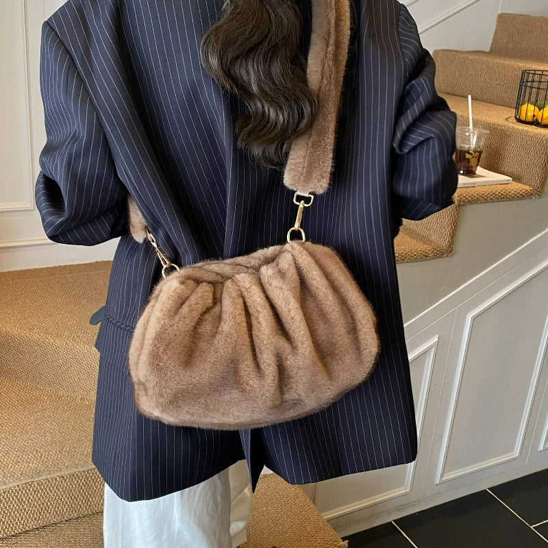 Stylish Women's Commuting Shoulder Bag | Fluffy Cloud Casual Tote