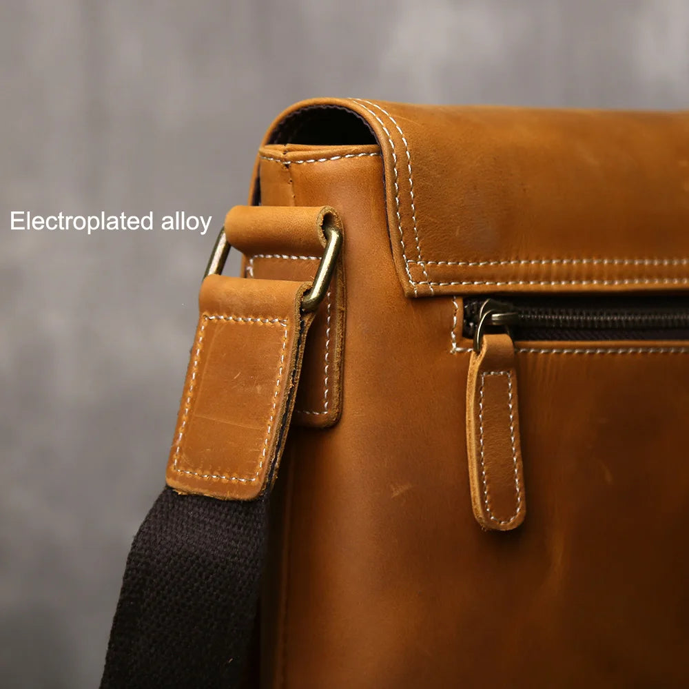Retro One-Shoulder Genuine Leather Backpack | Large Capacity