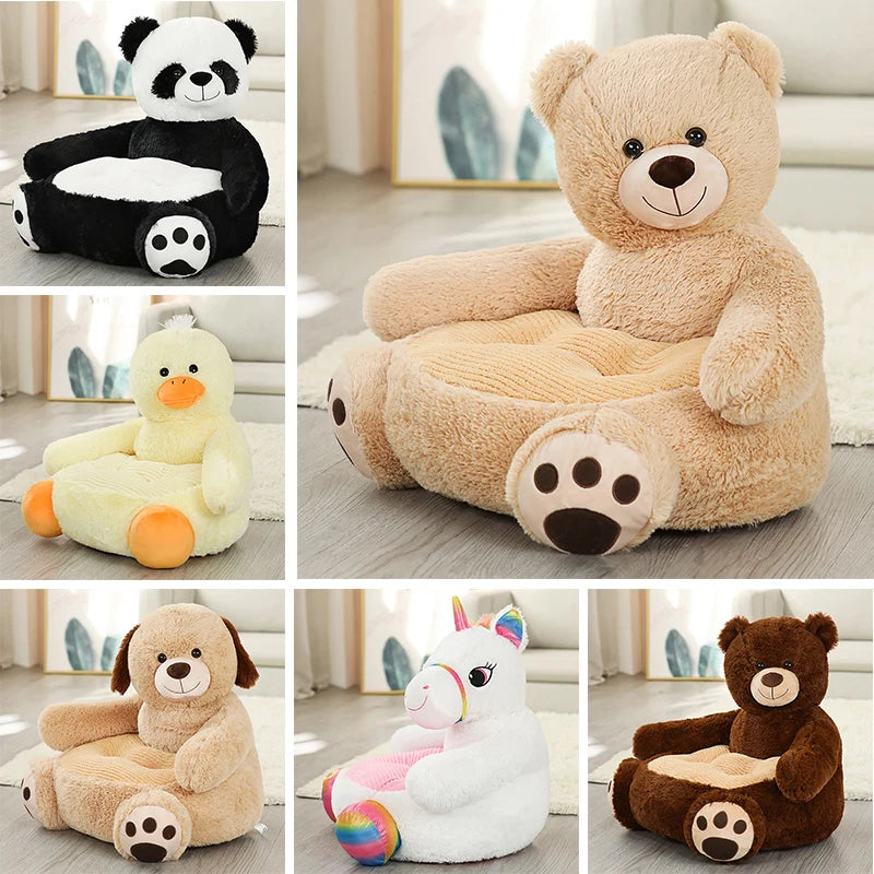 Adorable Plush Cartoon Animal Sofa Chair for Kids | Cozy & Fun
