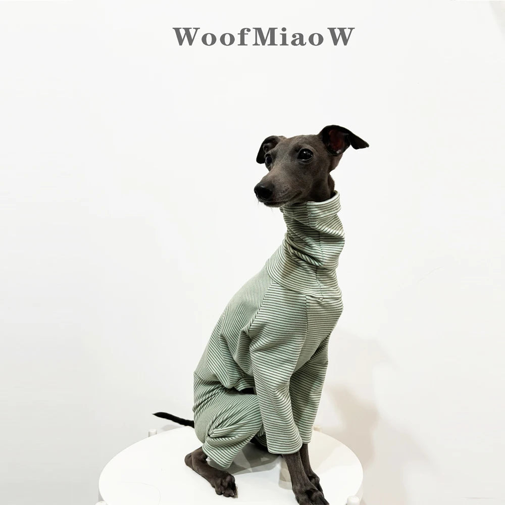 Stylish Striped Velvet Hoodie for Dogs | Warm & Comfortable Wear