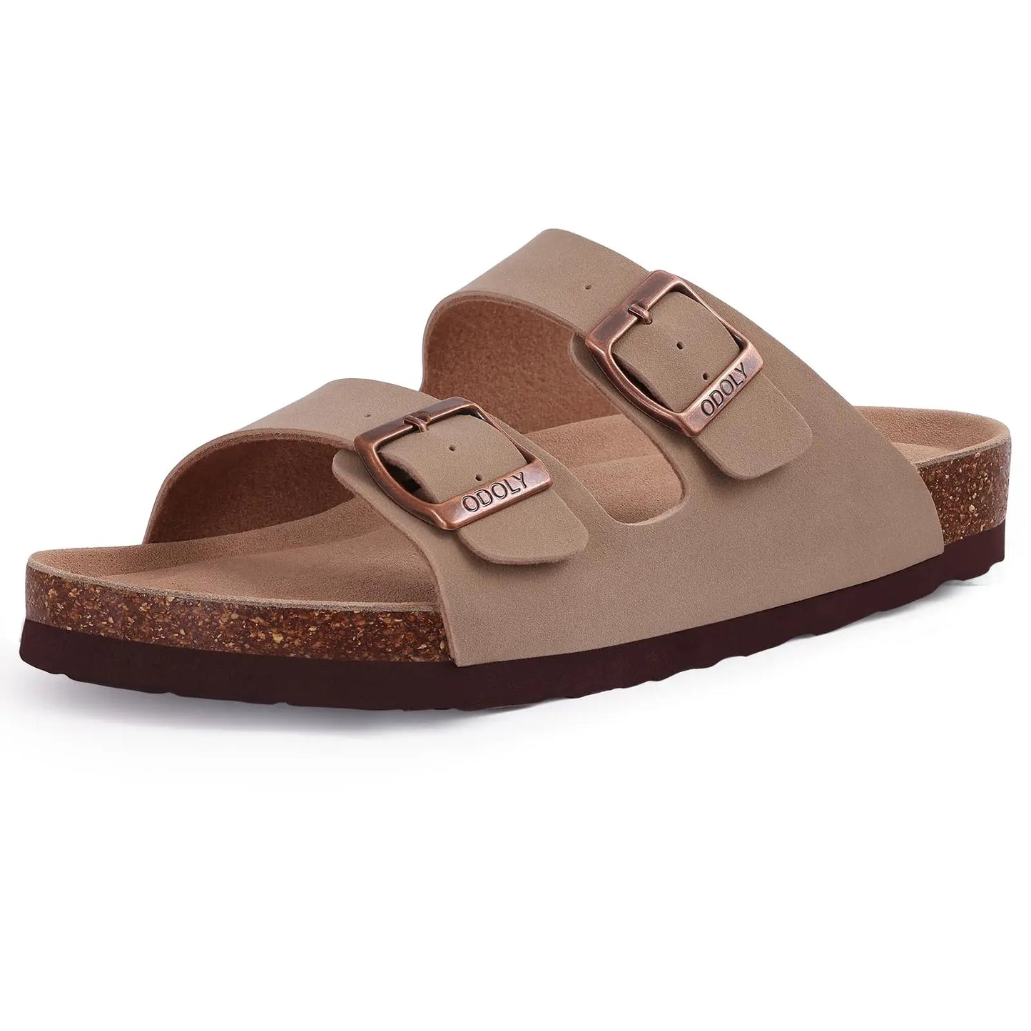 Women's Suede Sandals | Adjustable Buckle Cork Platform Footwear