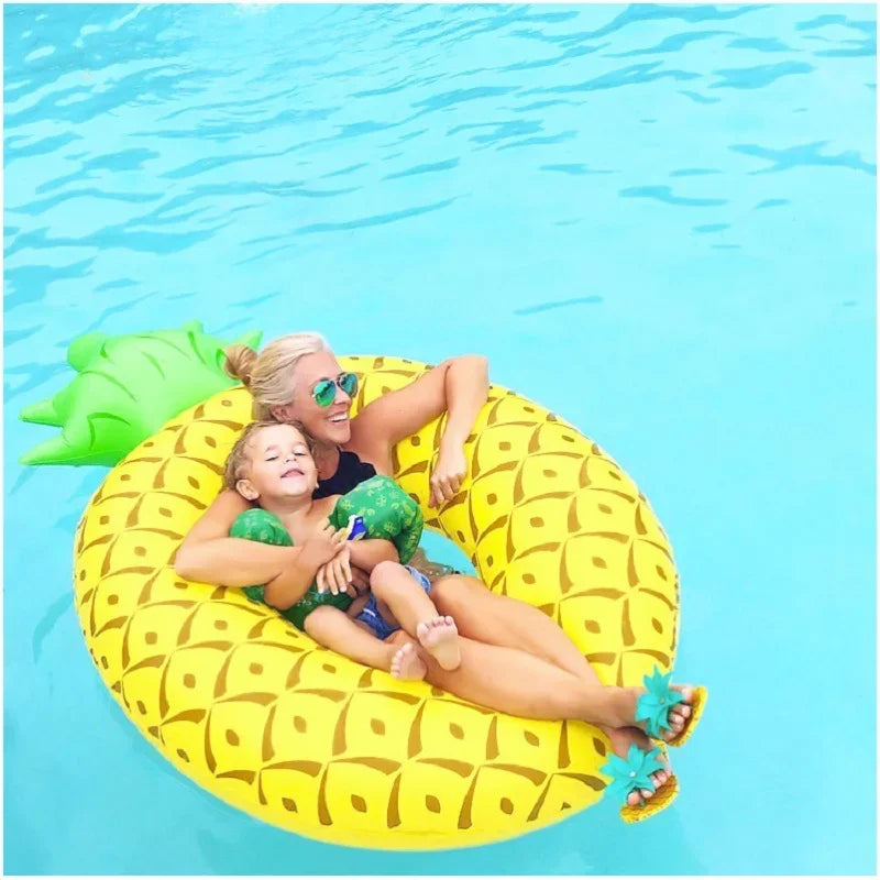 Inflatable Pineapple Watermelon Pool Float | Summer Fun Swim Ring
