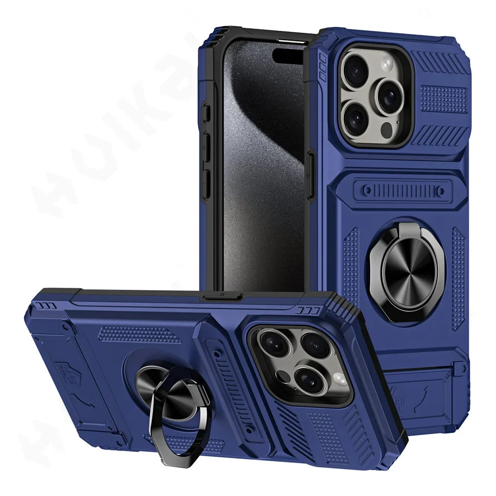 Heavy Duty Magnetic Phone Case with Kickstand | All iPhone Models