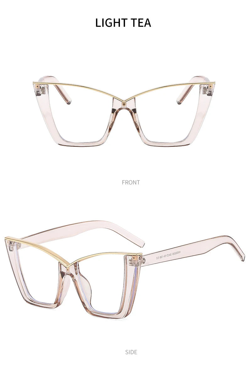 Chic Oversized Cat Eye Glasses | Stylish Blue Light Blocking Eyewear